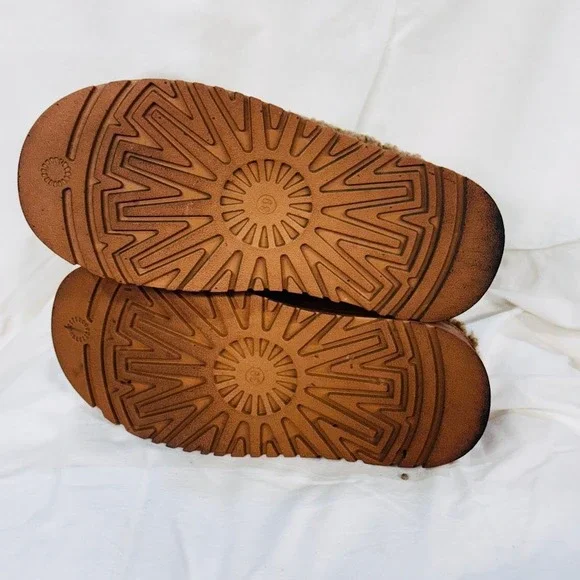 UGG Tazz Slipper Chestnut Platform Sheepskin Women Clog Sz 8/39 - Picture 4 of 4